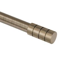 Kit Varão para Cortina Extensivo Evolux Ponteira Cilíndrica 1,20 à 2,10 Metros - Dourado