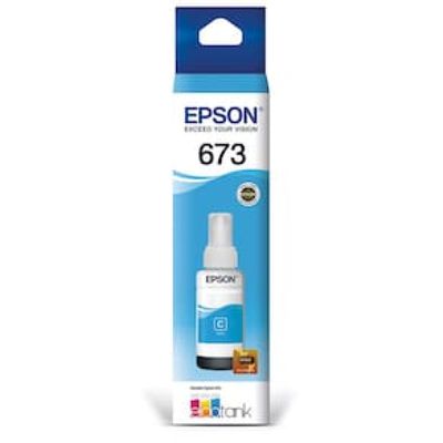 Garrafa de Tinta Epson EcoTank T673 para Impressoras L800, L805, L850 e L1800 - Ciano