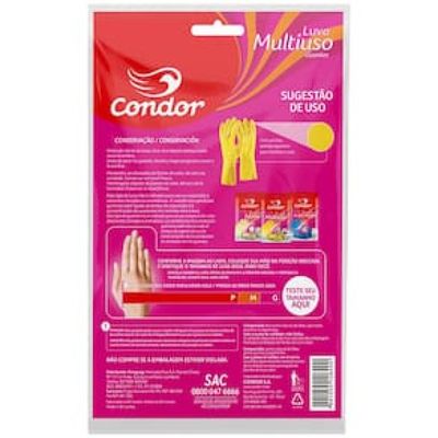 Luva Multiuso Condor G Amarela - 1 Par