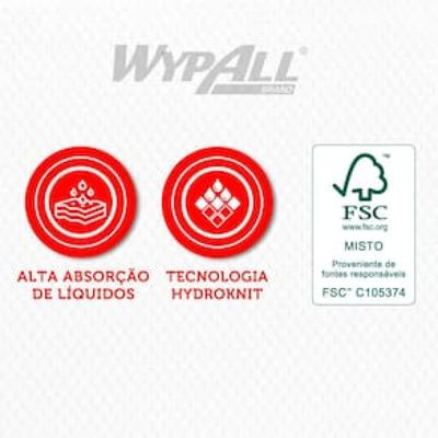 Pano de Limpeza WypAll X70 Descartável Extra Grande - 20 Unidades