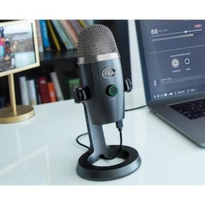 Microfone Condensador Logitech USB Blue Yeti Nano - Cinza