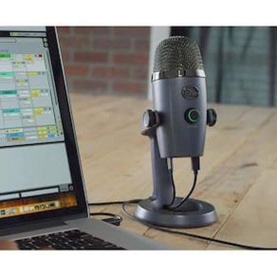 Microfone Condensador Logitech USB Blue Yeti Nano - Cinza