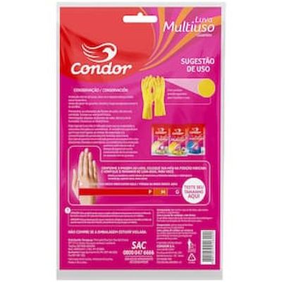 Luva Multiuso Condor P Amarela - 1 Par