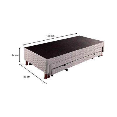 Cama Box c/ 2 Aux Solteiro + Colchão D33 Confort Ultra Firme Paropas