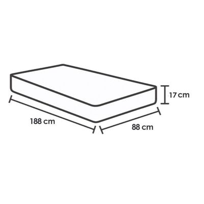 Cama Box c/ 2 Aux Solteiro + Colchão D33 Confort Ultra Firme Paropas