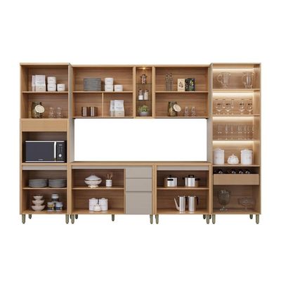 Cozinha Completa Linea Brasil 6 Peças Allure CP06 Jequitiba/Gris