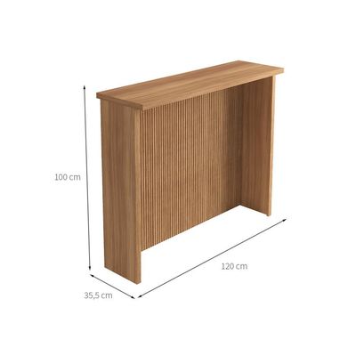 Bancada Ripada Ilha 100% MDF Nature 120 cm