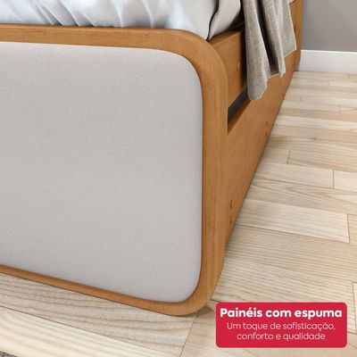 Cama Solteiro Easy Like com Cama Auxiliar Tec Corano Bege/Amêndoa Clean