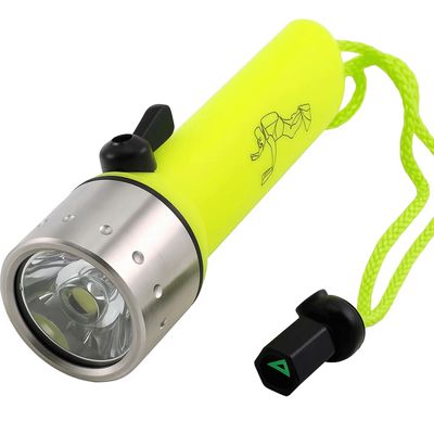 Lanterna Aquática Profissional Impermeável LED Mergulho 200lm | Resistente à Água Até 20m