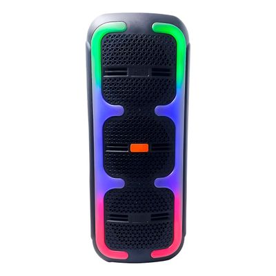 Caixa de Som Portátil Bluetooth 50W com Luzes LED RGB e Rádio FM - Recarregável