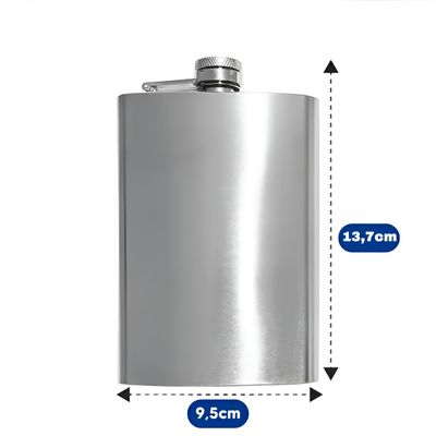 Cantil Porta Bebida de Bolso Aço Inoxidável Resistente - Durável, Discreto e Portátil para Bebidas