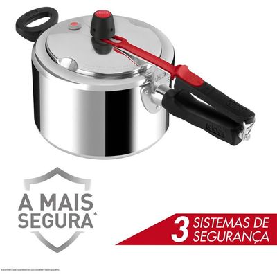 Panela de Pressão Clock Eco Original 3,0L Polida Prata