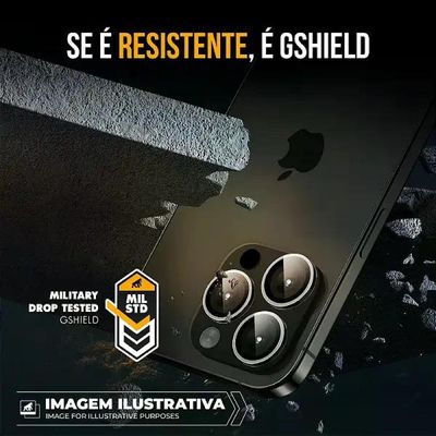 Kit Full Protection para iPhone 15 Pro Max - Película de Vidro + Protetor de Lente 9H - Gshield