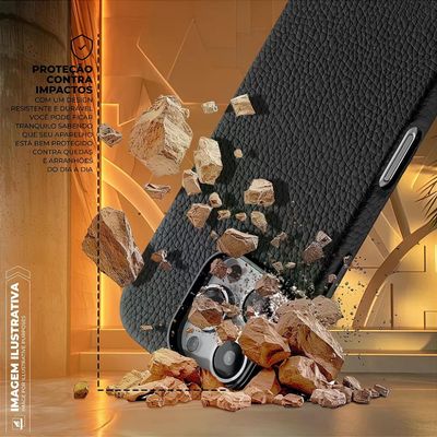 Capa para iPhone 16 Pro Max - Magsafe TechCouro - Preta - Gshield