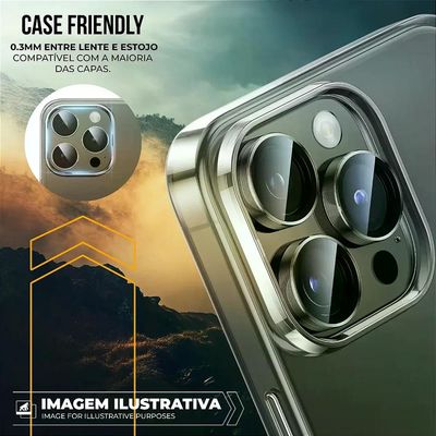 Kit Full Protection para iPhone 15 Plus - Película de Vidro + Protetor de Lente 9H - Gshield