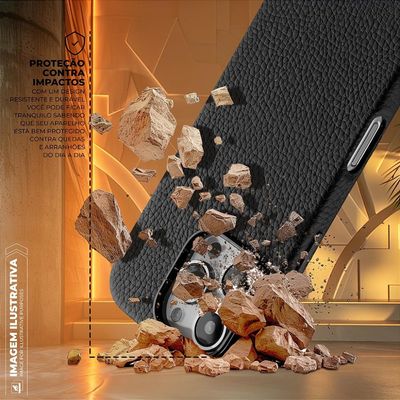 Capa para iPhone 16E - Magsafe TechCouro - Preta - Gshield