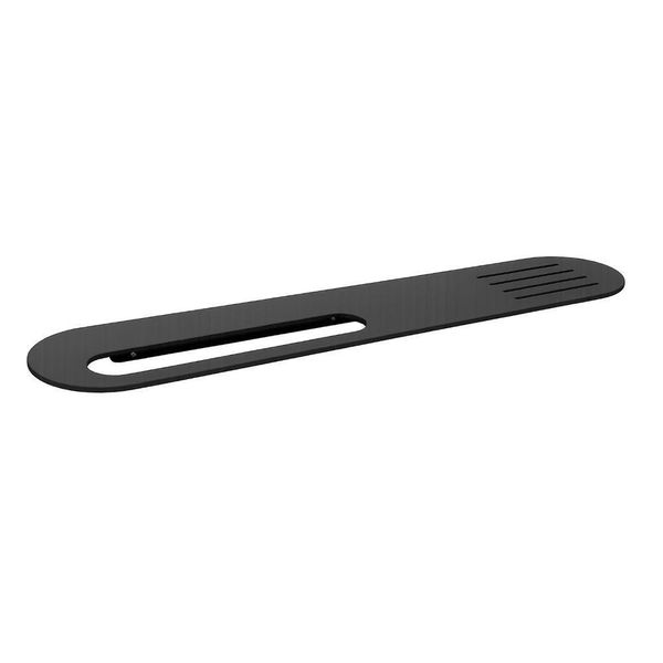 Prateleira Com Toalheiro Para Banheiro Preto Fosco Agata 60cm