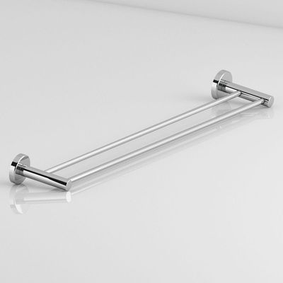 Porta Toalha Toalheiro Duplo Para Banheiro Escovado Atenas 65cm