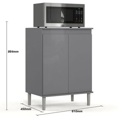 Balcão Para Micro Ondas Cinza