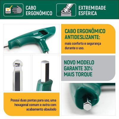 Chave Allen Abaulada Cabo T 4mm Sata St83108sc