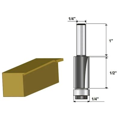 Fresa Para Tupia Dupla Rolamentada Rebaixo Em Fórmica 1-4 Makita D-03078