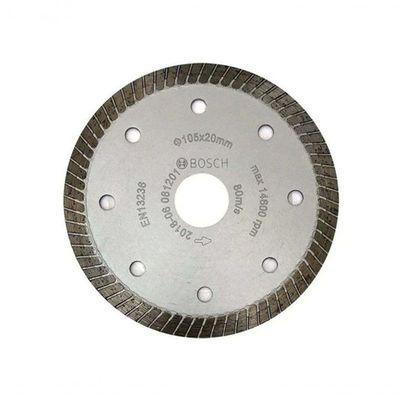 Disco De Corte Diamantado Turbo Bosch 105mm – Preciso E Durável, Ideal Para Porcelanato E Profission