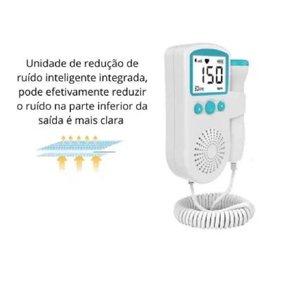 Monitor Fetal Doppler Aparelho Para Ouvir Coracao Do Bebe Ultrassom Batimentos Gravida Verde