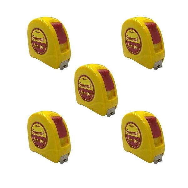 Kit 05 Trenas De Bolso 5m Série Kts Starrett Kts34-5me – Precisa, Resistente E Profissional