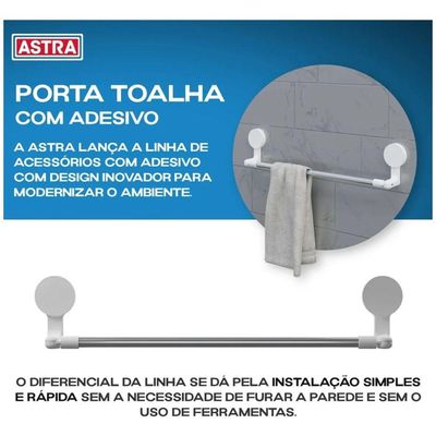 Porta Toalha Adesivas Astra Branco
