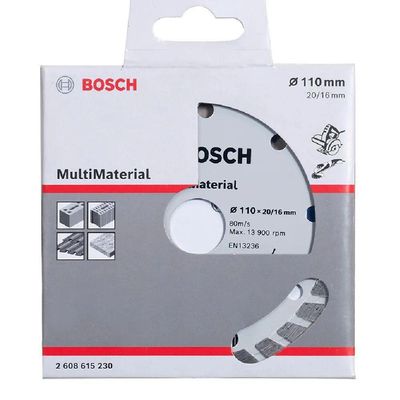 Disco Diamantado Turbo 110x20mm Bosch 2608615230000 – Corte Preciso E Resistente Multimaterial Profi