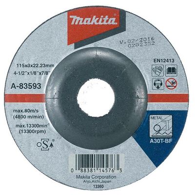 Disco De Corte-desbaste Para Aço 115mm Makita A-83593 - 10 Unidades