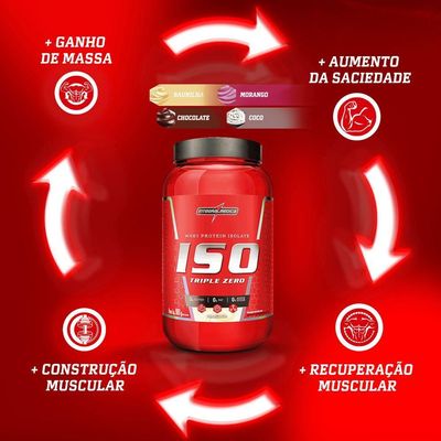 Whey Protein Integralmedica Iso Triple Zero 900g Pote Morango