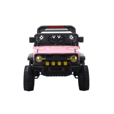 Jipe Elétrico Infantil Bang Toys N6 Com Controle Remoto Rosa 12v