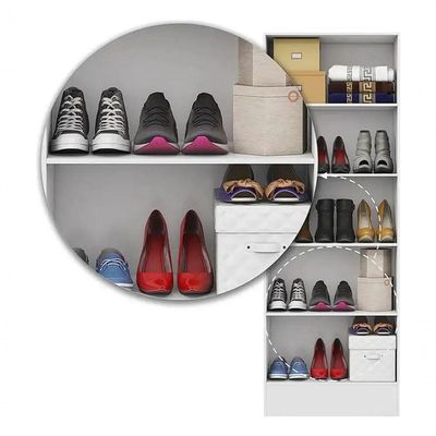 Sapateira Multiuso Marica Premium 2 Portas Com Espelho Carioca Moveis Branco