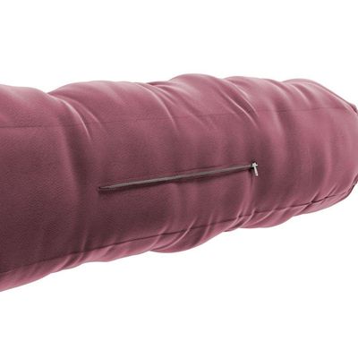 Almofada Para Cabeceira Encosto Apoio Lombar Spot 160cm Com Porta Celular Veludo - Abmaza Cor Rosa