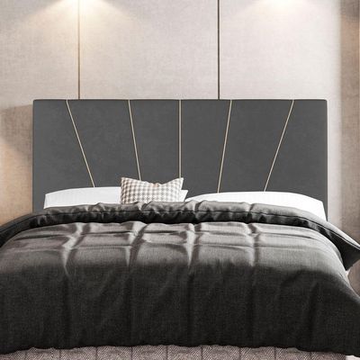 Cabeceira Cama Box Casal Dallas 140cm Veludo Cinza - Abmaza