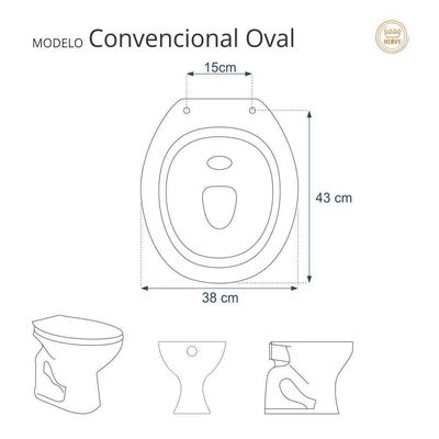 Assento Sanitario Antimicrobiano Convencional Branco Para Vaso Hervy
