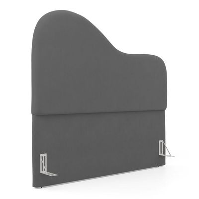 Cabeceira Orgânica Cama Box King Size Sea 195cm Com Frame Suede Cinza - Abmaza