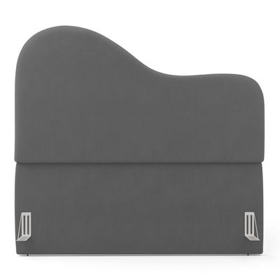 Cabeceira Orgânica Cama Box King Size Sea 195cm Com Frame Suede Cinza - Abmaza