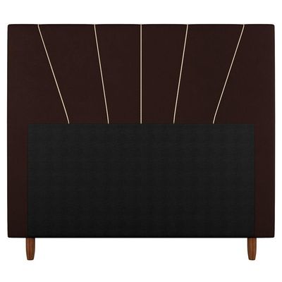 Cabeceira Cama Box Casal Queen Size Dallas 160cm Linho Marrom - Abmaza