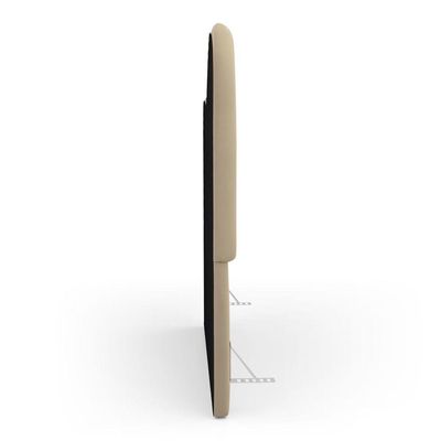 Cabeceira Orgânica Cama Box Casal Padrão Sea 140cm Com Frame Suede Bege - Abmaza
