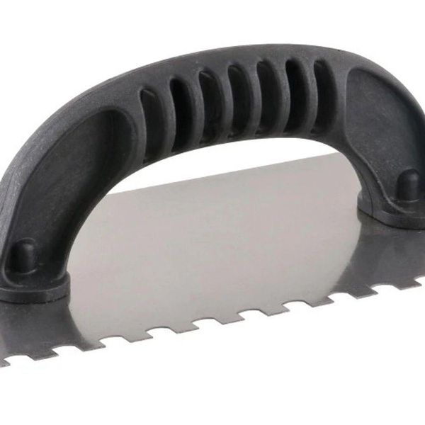 Desempenadeira Aço Dentada 12,0x25,5cm Cabo Plástico Fechado - Vonder