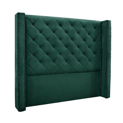 Cabeceira Cama Box King 195 Cm Vicenza Veludo Verde S04 - D'rossi