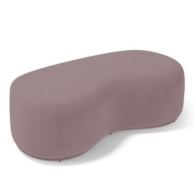 Conjunto 02 Puffs Decorativos Living Aisha Orgânico Veludo Rosê - Abmaza