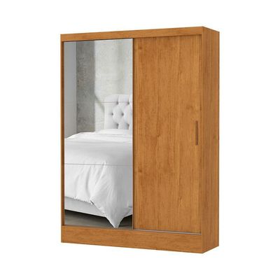 Guarda Roupa Solteiro Santiago Plus 2 Portas 2 Gavetas Com Espelho Carioca Moveis Cinamomo