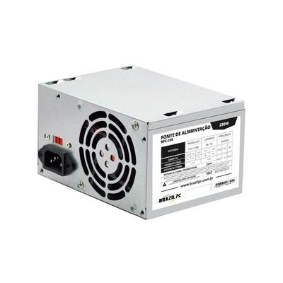 Fonte Alimentação Pc Brazil PC BPC-230 230W Prata
