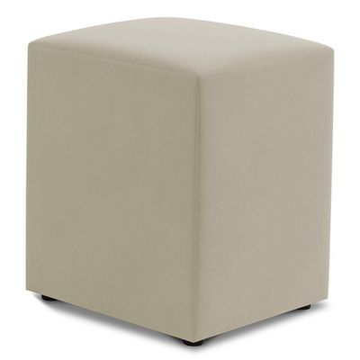 Kit 02 Puffs Decorativos Sala De Estar Quadrado 36x47cm Suede Bege - Abmaza