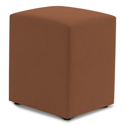 Kit 02 Puffs Decorativos Sala De Estar Quadrado 36x47cm Veludo Terracota - Abmaza