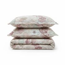 Kit Cobre Leito Colcha Magnus King 3 Peças Dupla Face Estampado Floral - Vintage - 100% Poliéster