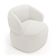 Kit Poltrona Giratória E Sofá Orgânico Living Glee 02 Lugares 140cm Bouclê Off White - Abmaza